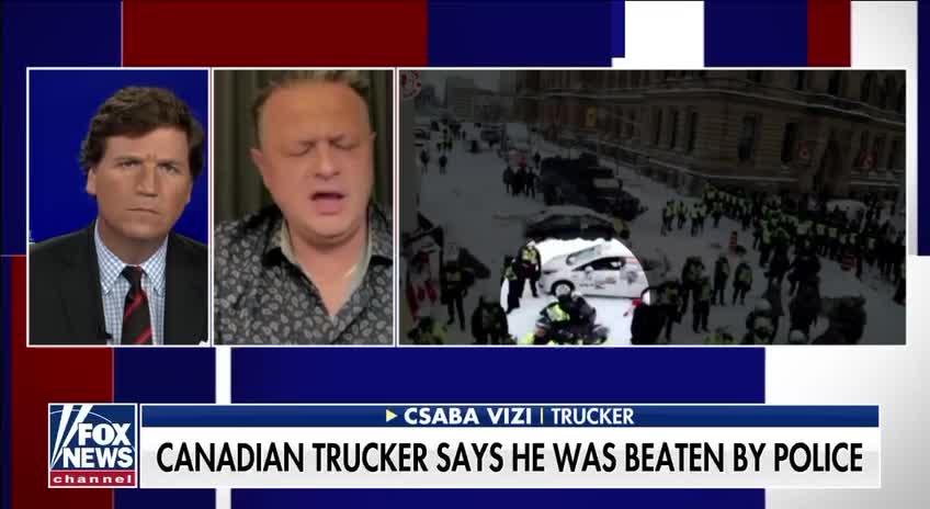 Tucker Carlson on Trudeau’s totalitarian actions against Truckers