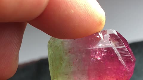 Beautiful bicolor tourmalines is available