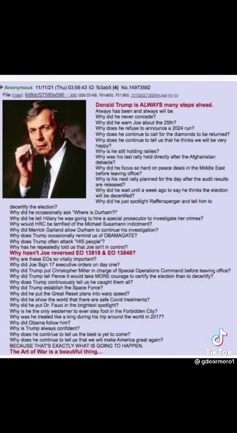 Great Read, the plan, Don Trump always ahead of every one