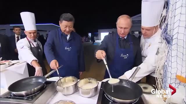 Meanwhile Putin & Xi is doing a new cooking show together having pancakes & caviar