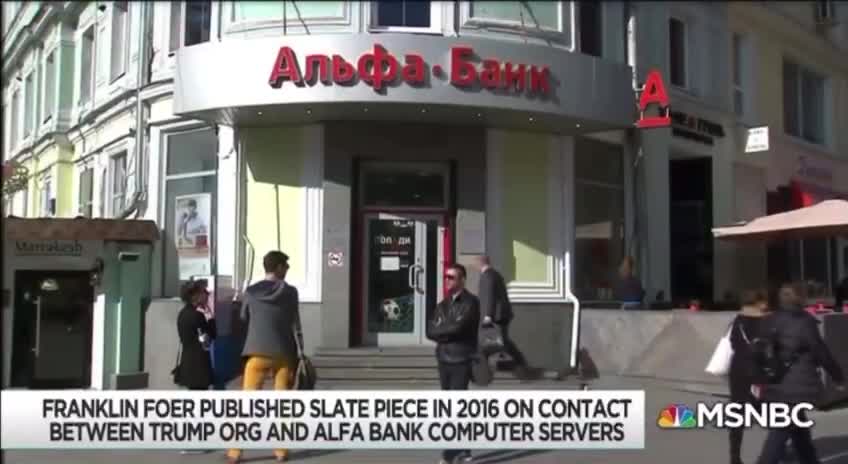 October 2018 - Maddow pushes the Alfa Bank hoax on MSNBC.