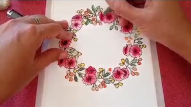 Beautiful Wreath Flower Painting