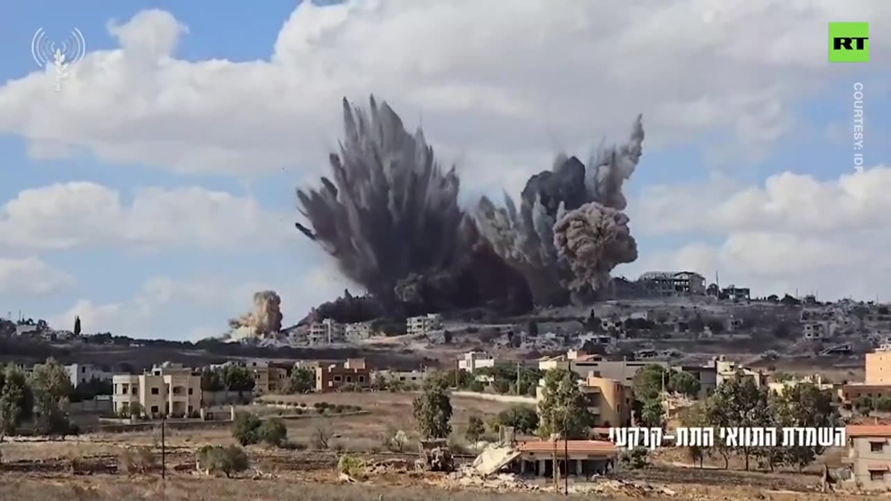 IDF blows up Hezbollah tunnel network.mp4