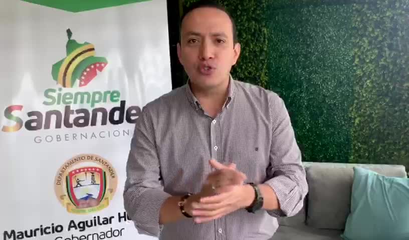 Gobernador de Santander confirmó que su prueba para COVID-19 salió negativa