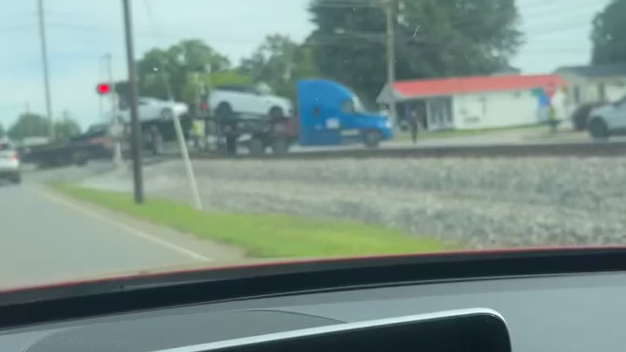 Truck broken on train track