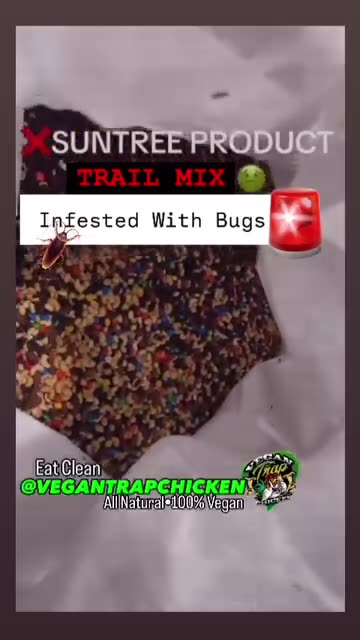 TRAIL MIX INFESTED WITH ROACHES BEFORE PACKAGING 🤢