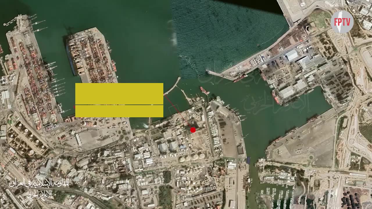 (EN) Islamic Resistance in Iraq (Hizbullah-IR) drone on Haifa, Sep 4, 2024