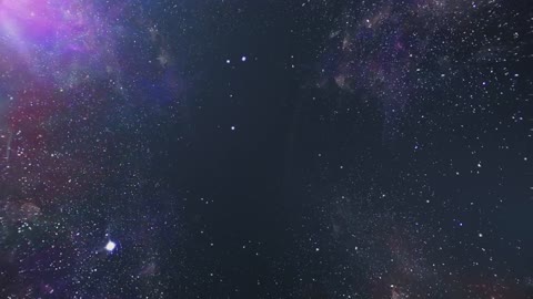 Traveling through the dark starry space