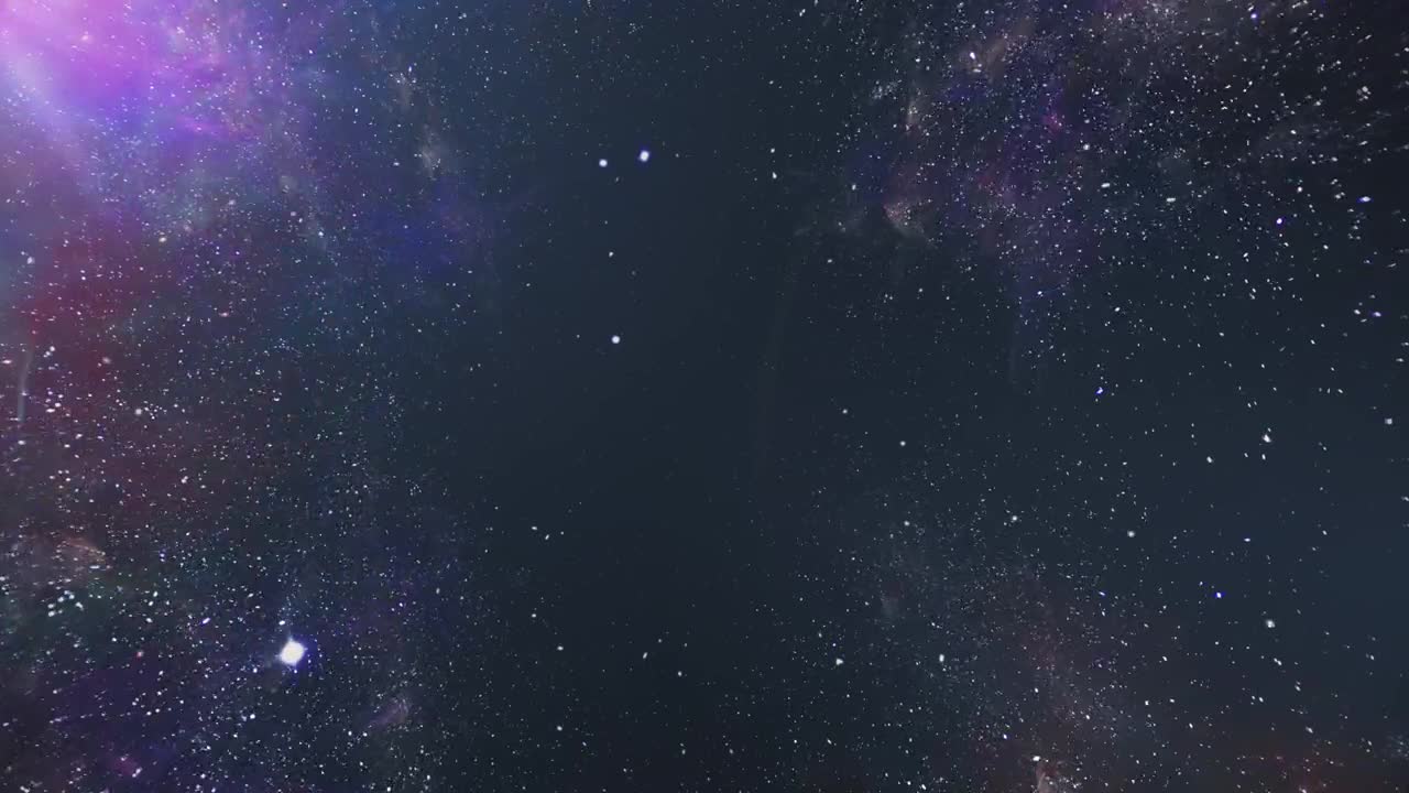 Traveling through the dark starry space