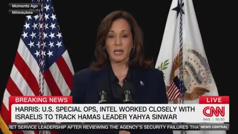 Kamala Harris, commentando la morte del leader di Hamas Yahya Sinwar