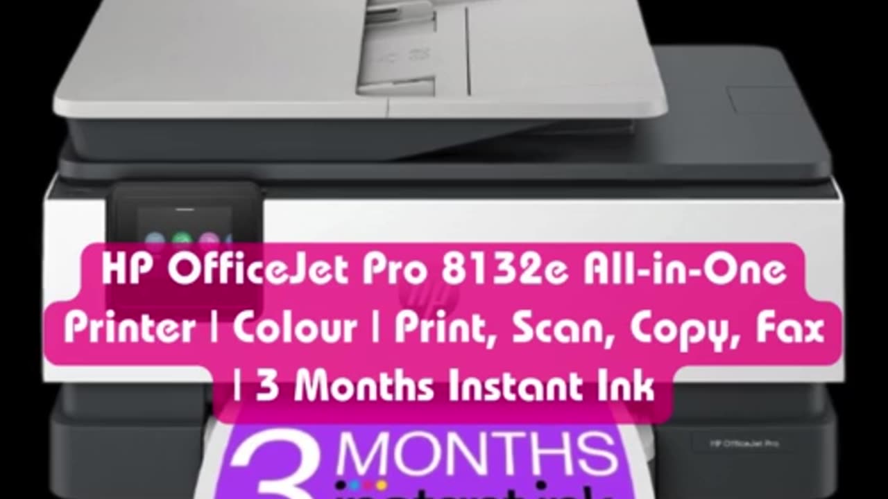 HP OfficeJet Pro 8132e All-in-One Printer | Print, Scan, Copy, Fax | 3 Months Instant Ink £89.99