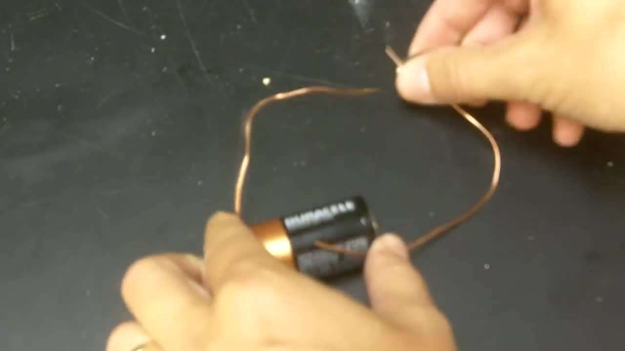 Here's how to get this light bulb to glow with a battery and copper.