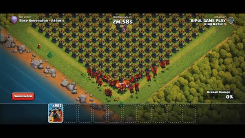 rClash Of Clan Private Servar Game play 1000 Lava Vs Air Defense Attack | Effect Game Tower