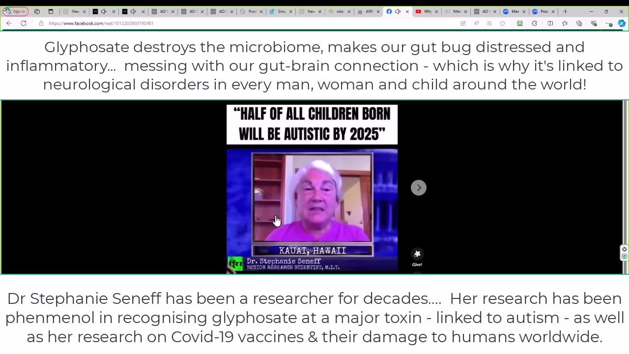 Dr Stephanie Seneff on glyphosate & challenges with gut, celiac, inflammatory bowel disease & aut1sm