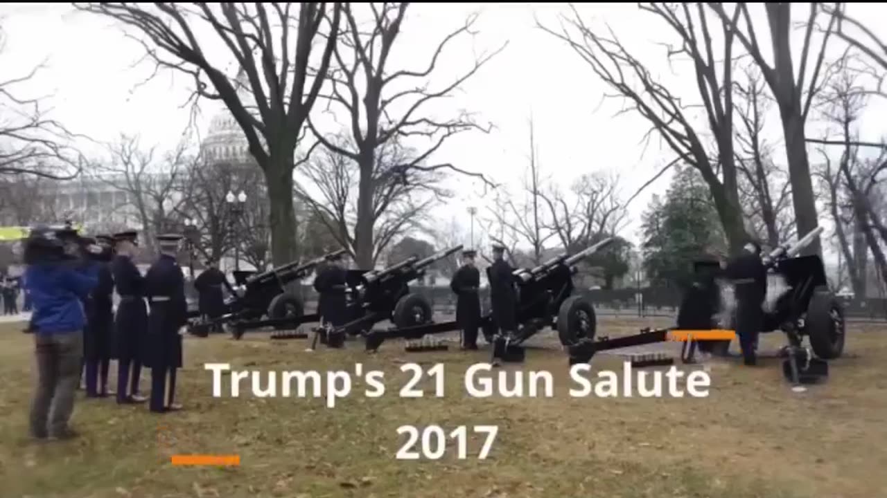 Trump's 21 gun salute compared to Biden's January 20, 2021