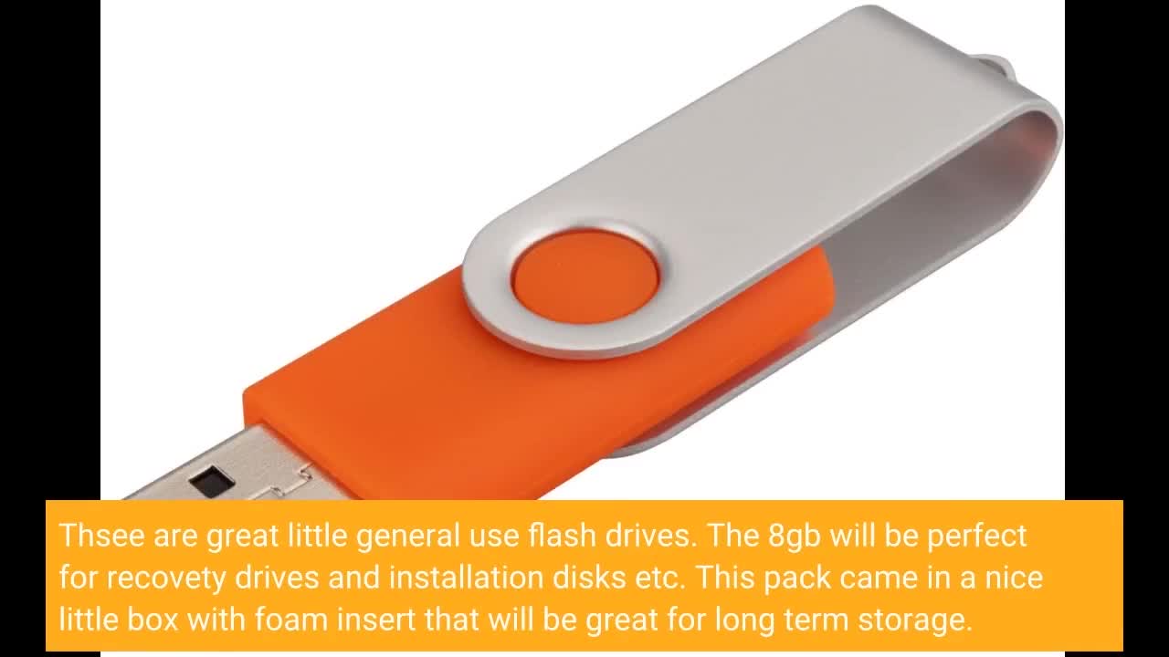 KALSAN 50 Pack 8GB USB Flah Drives Pack USB 2.0 8GB Flash Drive 50 Pack USB Memory Stick-Orange