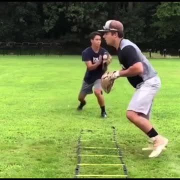 Infield Footwork - Double Play Ladder Drill