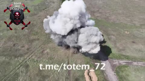 Ukrainians Destroy a Russian MineLaying RC Bot(Incredible Detonation)