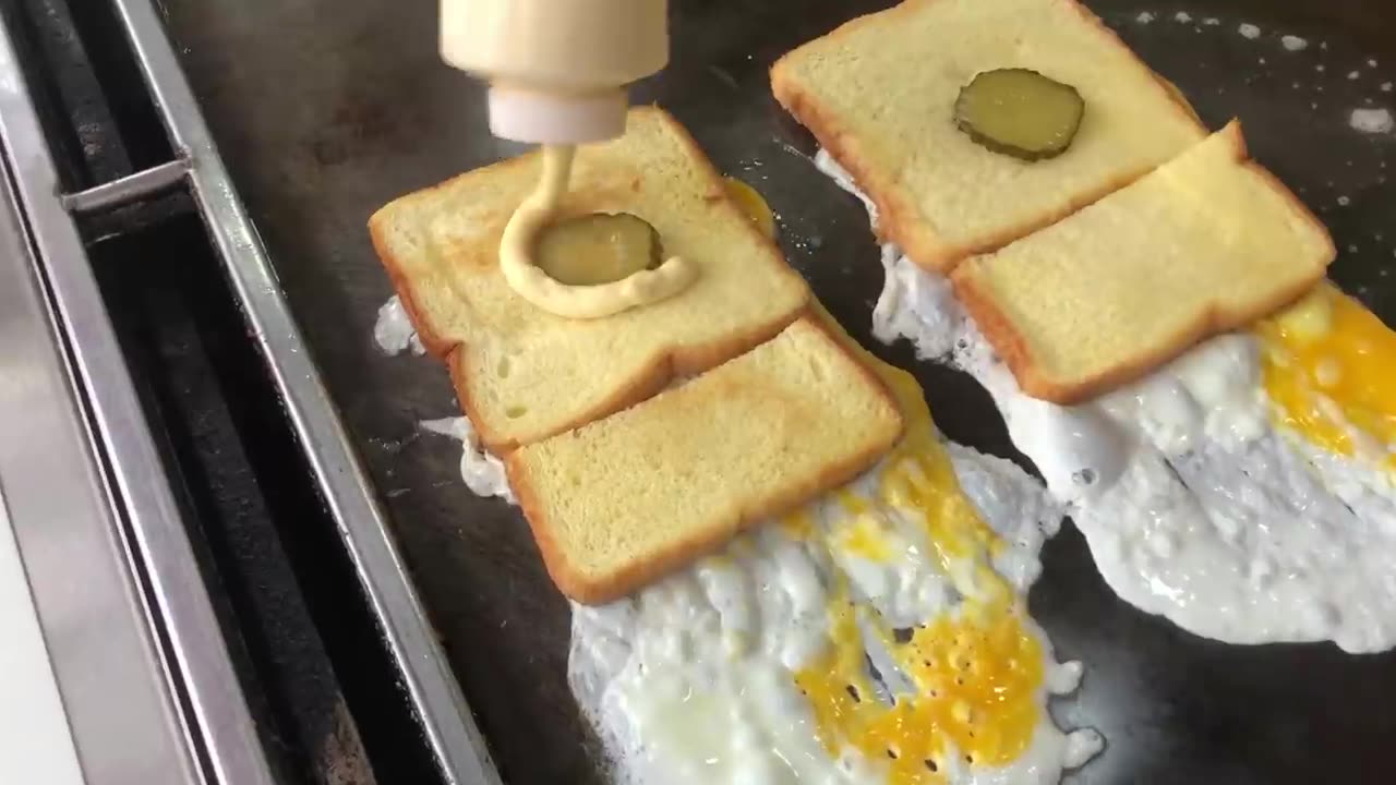 Egg Cheese Toast You Must Eat in Korea Korean Street Food Master