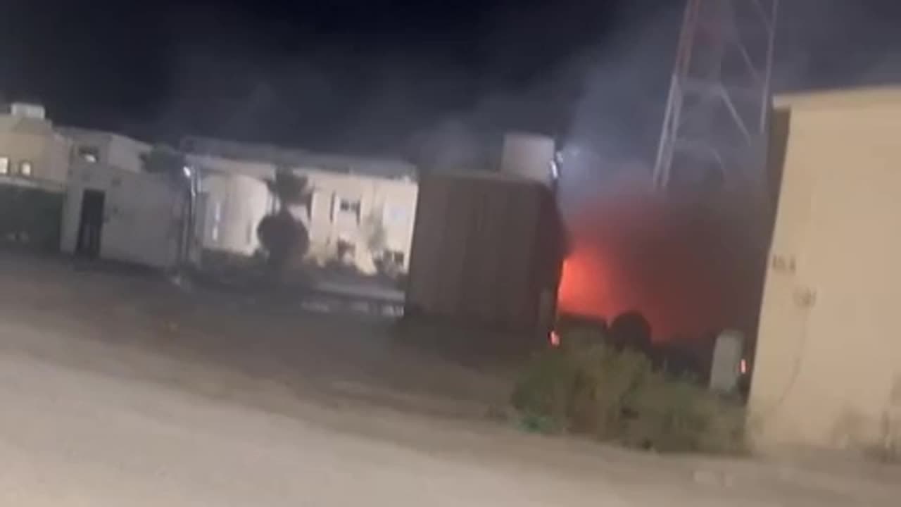 Footage purportedly shows Israel's Ramon base after being targeted