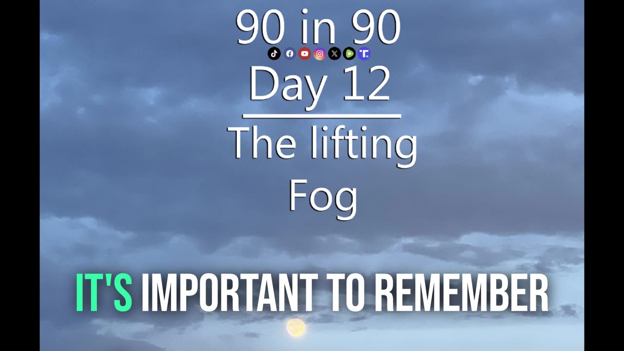 Day 12 of 90 in 90. The Lifting Fog