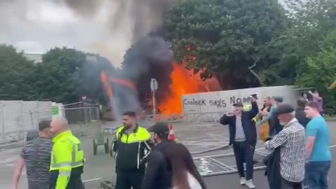 📍Coolock Locals are turning up in force to block construction of a migrant