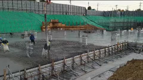 Foundation concrete pouring