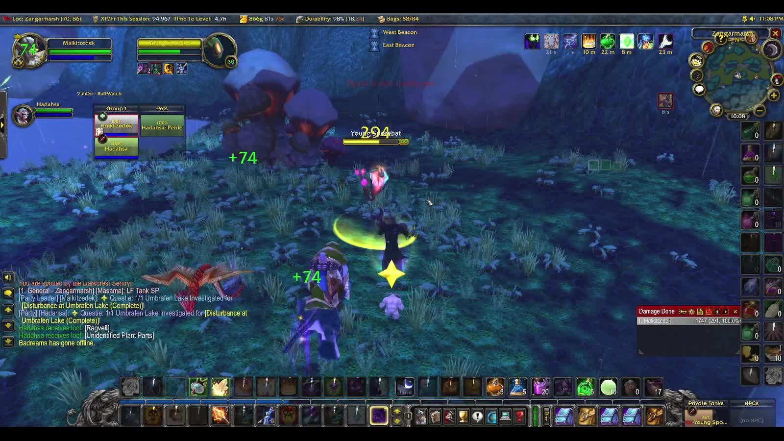 WoW Burning Crusade Shadow riding with Hunter (wife) in the realm of outland