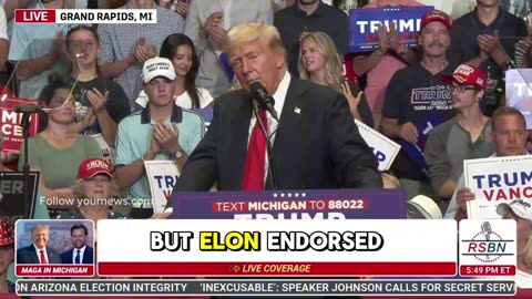 Donald Trump talks about Elon Musk LIVE