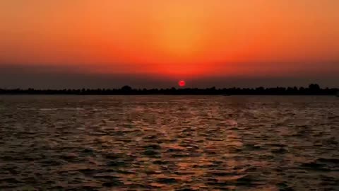 Sunset Timeplase From Beach.