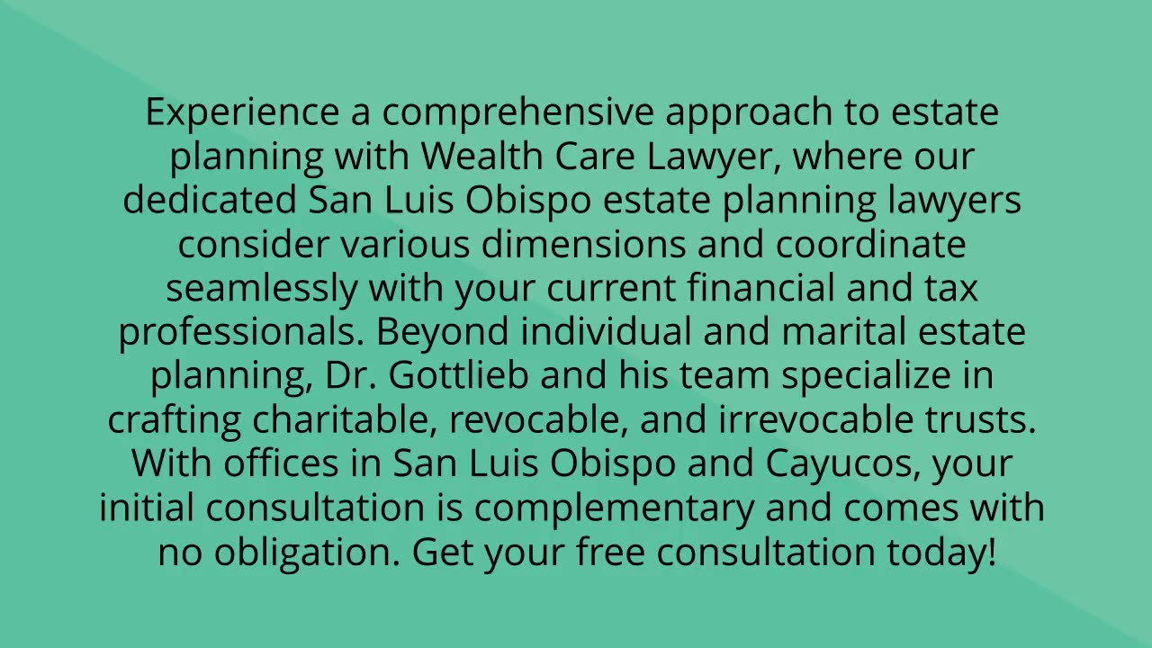 San Luis Obispo estate planning attorney