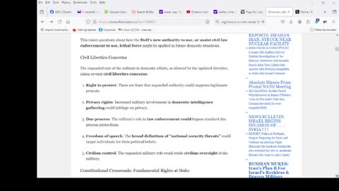US Military Coup Via Directive 5240.01 issued 9/27/24 - Authorizes lethal force against Americans