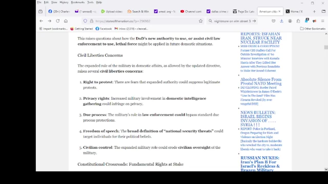 US Military Coup Via Directive 5240.01 issued 9/27/24 - Authorizes lethal force against Americans