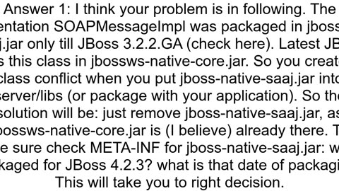 Class cast exception when invoking a web service in Jboss 423 GA