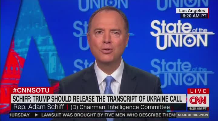 Schiff calls for the transcript of Trump's Ukraine phone call