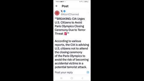 CIA warns of a terror attack at the Olympics