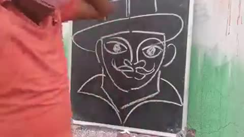 Bhagat singh making art