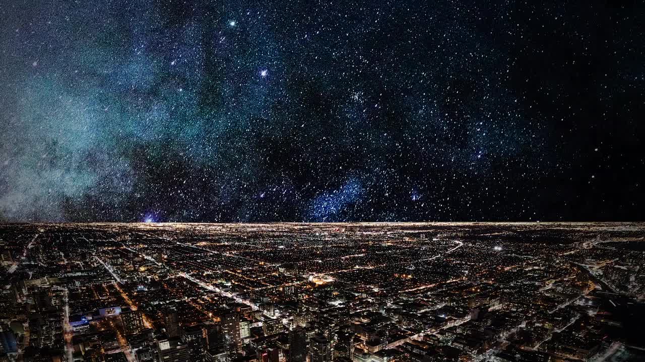 City night sky stars Beautiful view 1080 Full HD