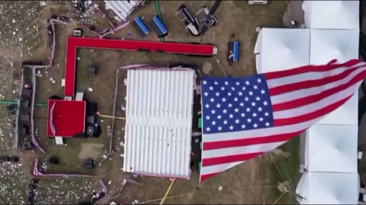 LEAKED VIDEO ⬅️ Shooters DRONE FOOTAGE FROM PENNSYLVANIA TRUMP RALLY.