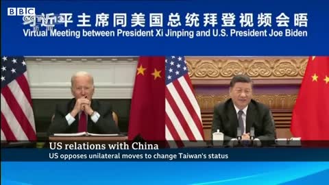 China’s President Xi and US President Biden exchange warnings on Taiwan - BBC News