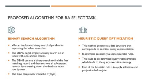 Project Part 1 -Efficient implementation of the RA Tasks