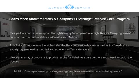 A Festive Pause: Memory & Company’s Overnight Respite Care for Care Partners This Holiday Season