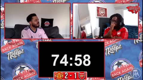 Troopz Tv 2 minutes meltdown Manchester United 3-1 arsenal in the premier league