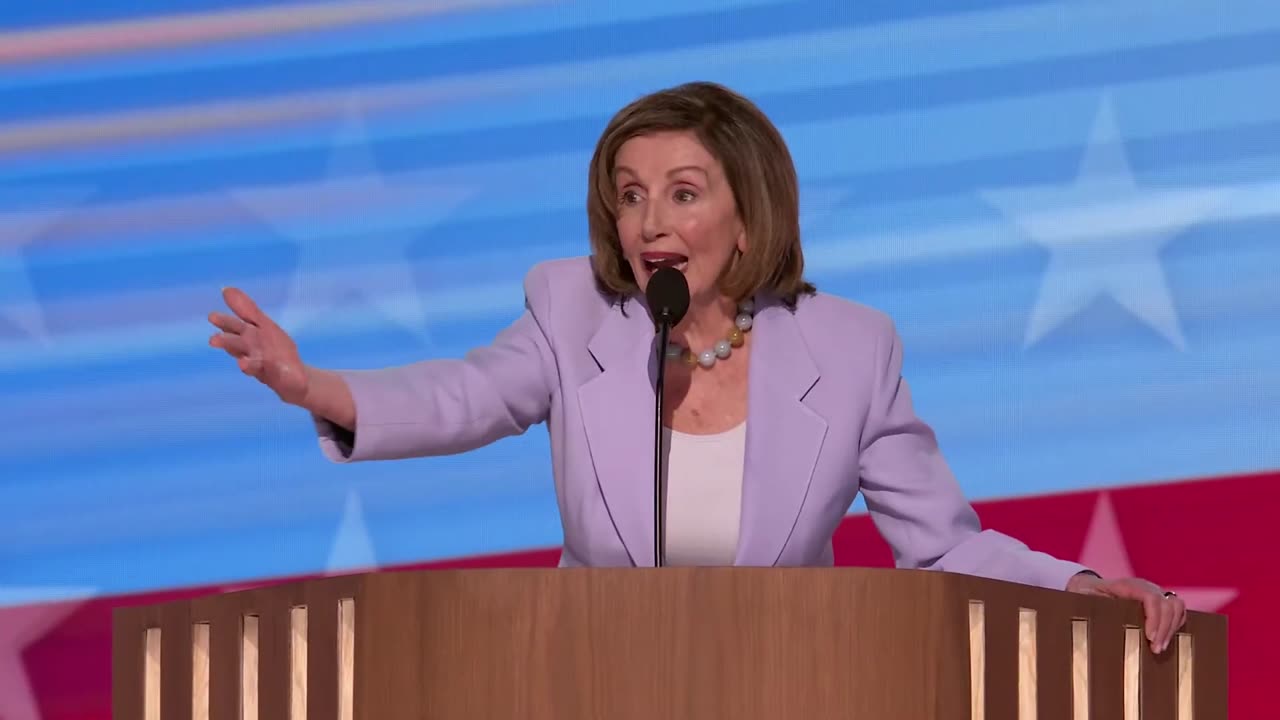 Frmr. Speaker Nancy Pelosi Speaks at DNC (Day 3)