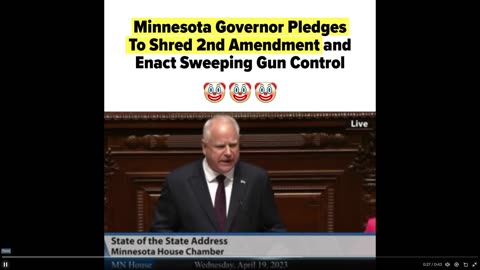 Gov Walz shreds the 2nd Amendment