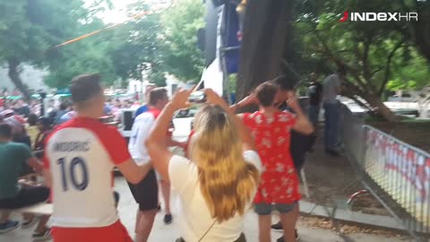 Hrvatski navijači u Rusiji uoči početka tekme