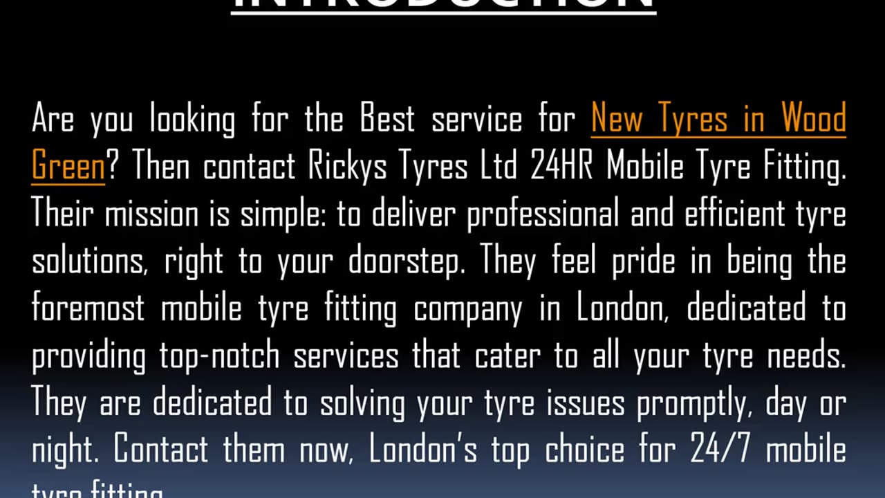 One of the Best service for New Tyres in Wood Green