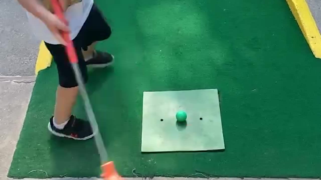 Little Lad Casually Gets Hole In One