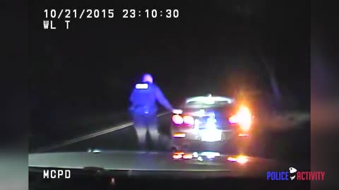 Police Dashcam Captures The Moment Drunk Driver Hits Cop