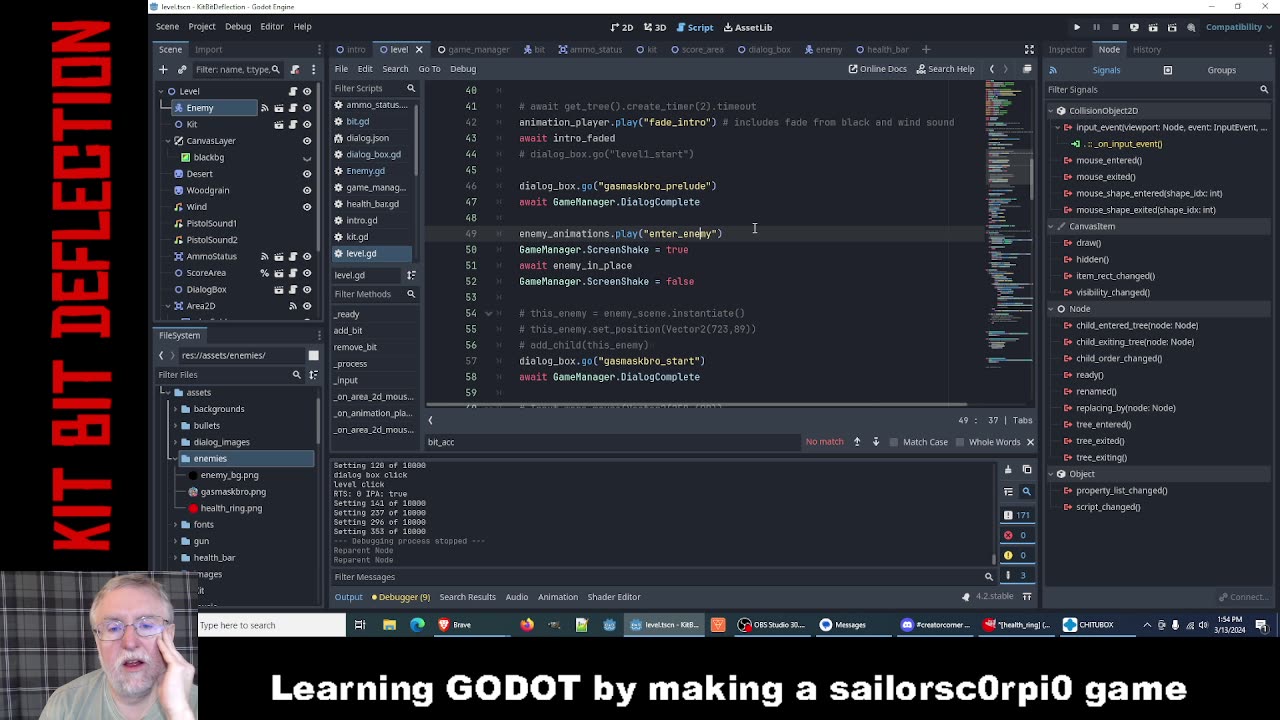 Learning GODOT by making a sailorsc0rpi0 game